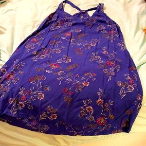 Blue floral dress